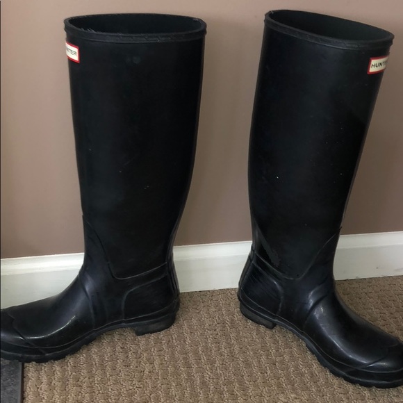 Classic black hunter tall rainboots - Picture 5 of 7